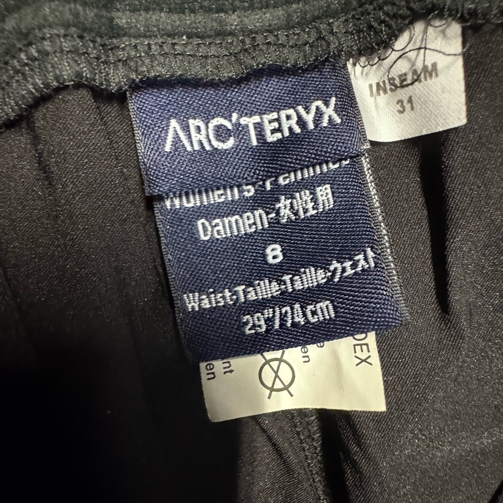 ARC'TERYX Womens Nylon Spandex Straight Leg Hiking Pants Black Size 8 - Picture 3 of 9